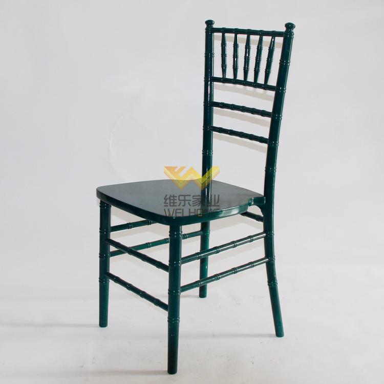 Dark green solid wood chiavari chair for wedding/event